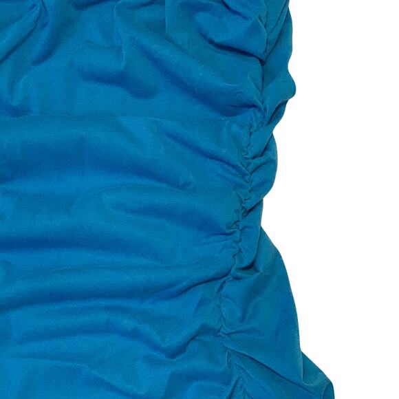 Anthropologie Womens NEW Ariana Halter Mini Dress Large Blue Stone Resort Wear - Picture 11 of 15